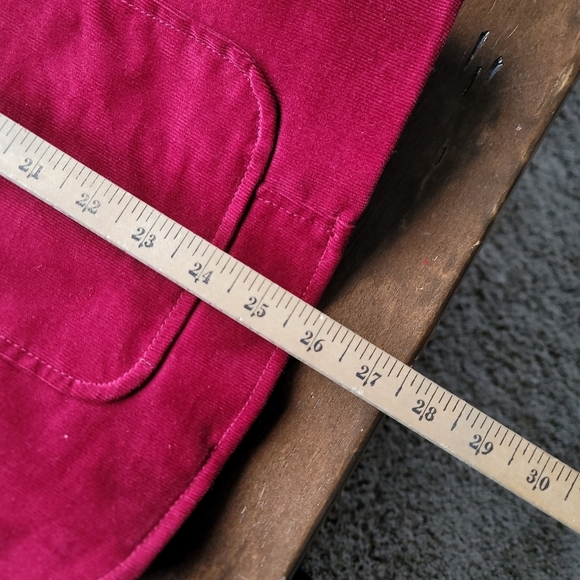 Talbots Corduroy Cotton Stretch 2-Button Blazer size 16W Red Gold Hardware - Picture 11 of 11